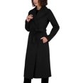 thumbnail image 2 of Tahari womens  Elliot Wool-Blend Wrap Coat, xs, Black, 2 of 6