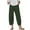 Green, variant on WIZUTIZ Plus Size Pants for Women Breathable Stylish Relaxed Fit Wide Leg Pants Elastic Spandex High Waist Summer Pants Solid Asymmetrical Cropped Palazzo Pants Tiktok Trend Items Beach Green