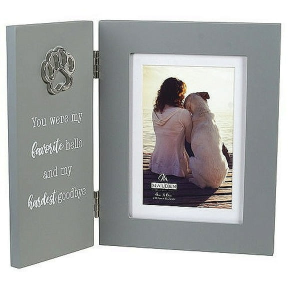 Pet Memorial matted 5x7 4x6 Hinged Keepsake frame - 4x6