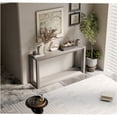 thumbnail image 6 of JERFIT 60 Inch Console Table with Storage, Industrial Sofa Table for Living Room, Entryway Hallway Behind Couch Table, Solid Wood Veneer & MDF, Distressed Grey Finish, 6 of 10
