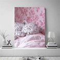 thumbnail image 2 of Mudket Framed Pink Leopard Canvas Wall Art, Cute Sleeping White Cheetah Print Wall Decor, Trendy Nursery Art Ready to Hang for Girls Bedroom - 12"L x 8"W, 2 of 10