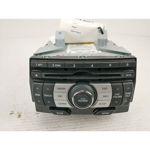 Pre-Owned 09 10 Hyundai Genesis AM FM CD MP3 Satellite Radio Receiver OEM - Verify Specific Vehicle Fitment In Description - (Good)