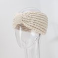 thumbnail image 4 of Unique Bargains 1 Pc Headband Corduroy Yarn Bow Hairband White, 4 of 5