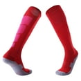 thumbnail image 1 of XIAQUJ Chaussettes Hautes pour Hommes Confortables Douces Chaussettes de Sport Respirantes Sans Odeur Décontractées Confortables Longues Chaussettes de Sport Bas Rouges Taille Unique, 1 of 5