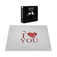 thumbnail image 3 of Ambesonne I Love You Jigsaw Puzzle Durable Cardboard, Sheep and Red Heart, 1000 pcs, Red White, 3 of 5