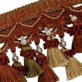 thumbnail image 4 of Tassel Fringe Trim Beaded Tassel Fringing Trimmings Ball Fringe Lampshades Trim Curtain Trim Sewing Fringe Trim 3 yards, 4 of 5