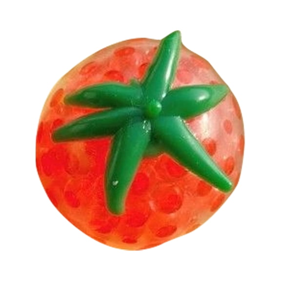 Fruit Squishy Squeeze Ball Sensory Stress Relief Toy Soft Fidget Ball with Bead Filled Interior and Fruit Shaped Design