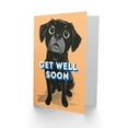 thumbnail image 2 of Get Well Card Black Dog Lover Cute Labrador Pet Puppy Blank Arty Art All Occasion Greeting Card, 2 of 3