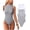 Grey,white, variant on Women's 2 Piece Bodysuits Sexy Ribbed Sleeveless High Neck Tank Tops Bodysuits