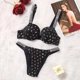 thumbnail image 1 of Victoria's Secret Set Sujetador Ajustable Rhinestones Lentejuelas Lencería Sexy Transpirable Push-Up Mujer Impresión Carta Gao Jiahui unisex, 1 of 1