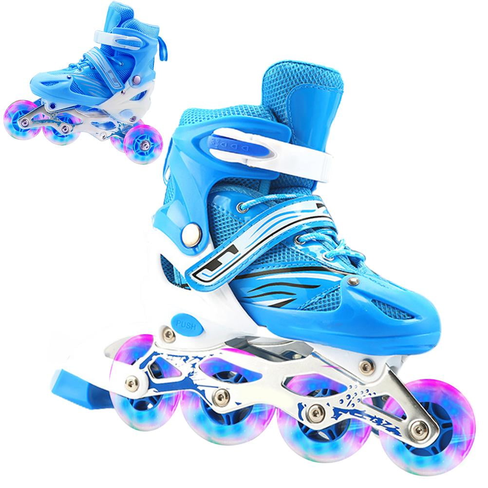 2 in 1 Roller Skates 4 Size Adjustable Roller Skates for Kids and