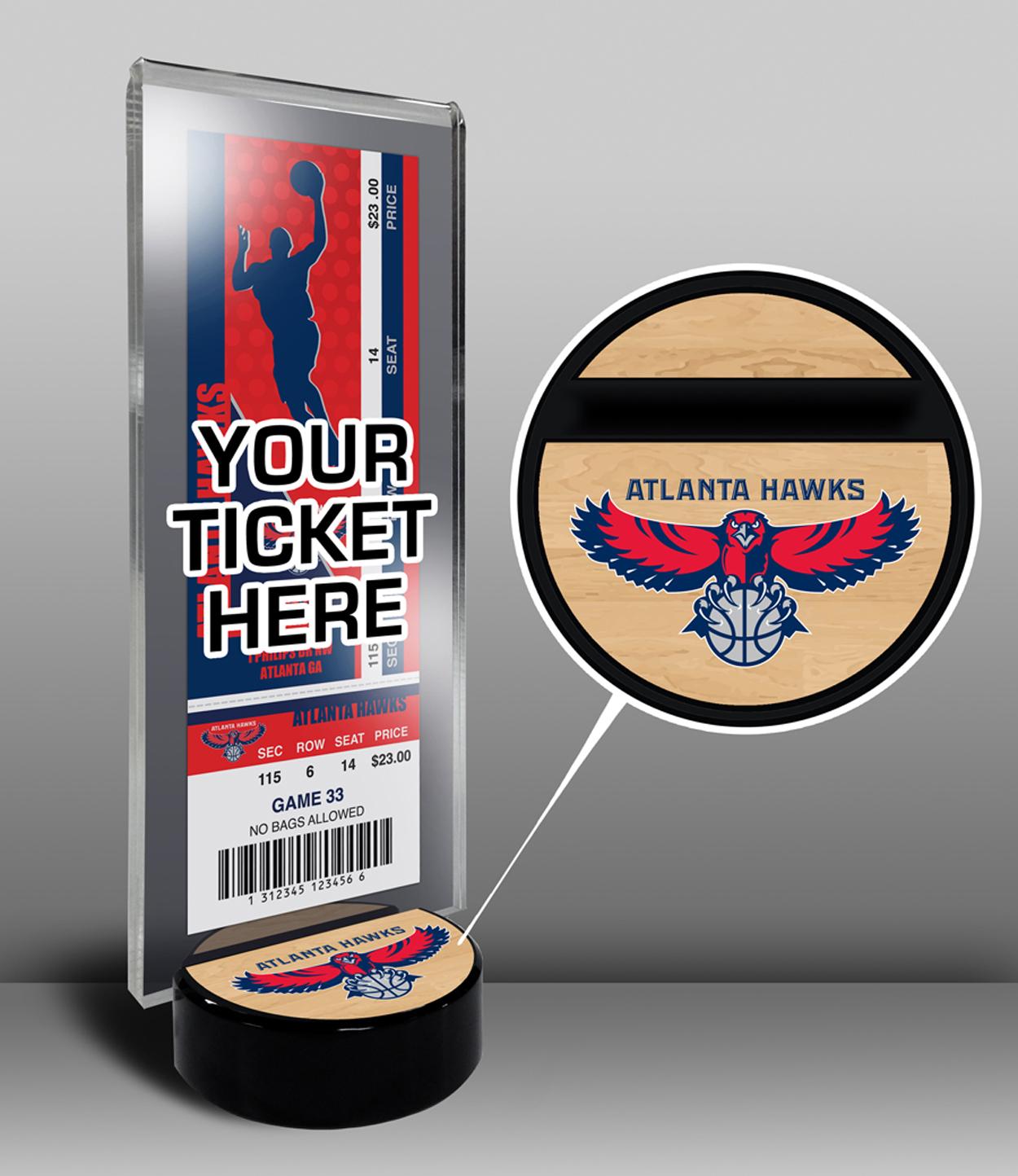 Atlanta Hawks Ticket Display Stand Atlanta Hawks TSTBKTATL