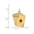 thumbnail image 2 of 14K Yellow Gold Playing Cards Charm Pendant (NO Chain), 2 of 4