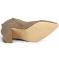 thumbnail image 5 of Unique Bargains Women's Pointy Toe Zipper Block Heel Ankle Boots Taupe 6, 5 of 7
