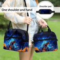 thumbnail image 5 of HUIACONG Lunch Bag with Cosmic Crocodile Design, Insulated Lunch Tote Made of Aluminum Film Material, Reusable Stylish Bag for Kids Picnic and Travel, 5 of 10