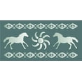 thumbnail image 7 of Desert Southwest Horse Stencil Running Sunburst Aztec Border Design DIY Signs 6"x12", 7 of 7