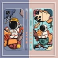 thumbnail image 4 of Case For Redmi Note 12 11 11T 11R 11E 10 9 8 7 7S PRO PLUS 4G 5G Simple Liquid silicone Case Cartoon Space Astronaut, 4 of 5