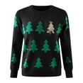 thumbnail image 6 of zaveiop Christmas Tree Sweaters for Women Cute Fuzzy Funny Wintertime and Holiday Parties Knitted Pullover Sweater (Black, S), 6 of 7