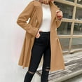 thumbnail image 2 of Women's Wool & Blends Double A Line Coat With Pockets for Fall and Winter Fashion, 2 of 4