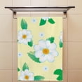 thumbnail image 4 of 2 Pack Premium Hand Towels - Ultra Soft & Highly Absorbent - Flowers with Leaves Absorbent Washcloths for Bathroom Hotel Kitchen 30x15in, 4 of 6