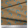 thumbnail image 2 of Soimoi Velvet Fabric Notes & Guitar Musical Instrument Printed Craft Fabric by the Yard 58 Inch Wide, 2 of 5