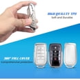 thumbnail image 4 of Key Fob Cover Compatible with Toyota Land Cruiser Venza RAV4 4Runner Corolla Cross Grand Highlander Tundra Crown Tacoma Camry Keychain Case Holder Protector,Silver-white, 4 of 6