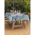 thumbnail image 3 of Outdoor Tablecloths with Umbrella Hole & Zipper, Teal Blue Starfish 54x80 Inch Tablecloth Rectangle, Coastal Ocean Summer Sea Nautical Waterproof Table Cloth, Patio/Pool/Picnic Table Covers, 3 of 8