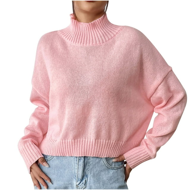 GigrtiJin Chandails à Col Roulé pour Femmes 2025 Hiver Décontracté Uni Manches Longues Chandail Blouse Tendance Chaud Doux Hauts