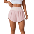 thumbnail image 2 of Pantalones Cortos de Cintura Alta para Mujer, Ideales para Correr, Hacer Ejercicio en el Gimnasio, con Bolsillos Interiores. Rosa XL, 2 of 6