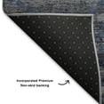 thumbnail image 5 of Addison Rugs Mayfield Premium Machine Washable Transitional Gradient Navy Rectangle Rug, 8' X 10' Machine Washable Transitional Gradient Navy Oversized Sherpa Throw Blanket, 5 of 6
