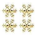thumbnail image 1 of 4 servilleteros navideños con forma de copo de nieve para el hogar (dorados), 1 of 7