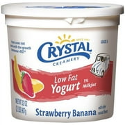 Crystal Creamery Crystal Straw/banana Yogurt Quart