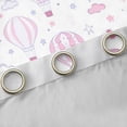 thumbnail image 4 of Homewish Cartoon Aicrafts Airplanes Blackout Curtains Set of 2 (52x84 Each),Coluds Stars Pattern Window Curtains,Pink White Curtains and Drapes For Boys Kids,Ultra Soft Home Decor, 4 of 6