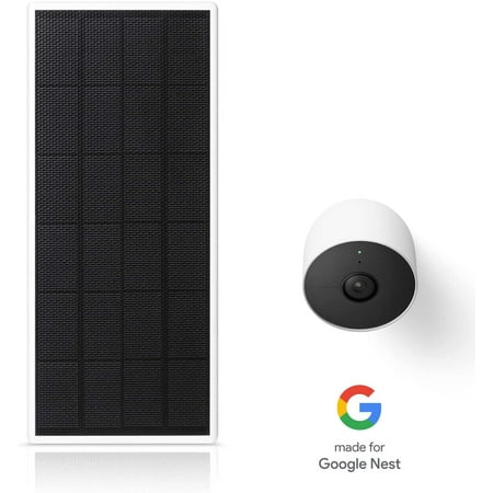 Wasserstein - Solar Panel for Google Nest Cam (Battery) - White