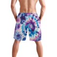 thumbnail image 3 of Dailycode Men's Quick Dry Swim Trunks Beach Shorts Casual Summer Board Shorts with Pockets, Tie-dye Art, 3 of 8