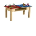 thumbnail image 2 of Time-2-Play Wooden Lego Compatible Play Table, Rectangular Activity Desk for Toddlers Red N Blue, 2 of 5