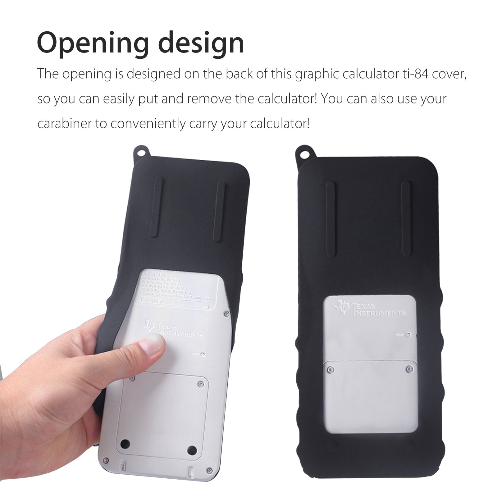 Clear Black Replacement Case Cover Compatible With Texas Instruments Ti 84 Graphing Calculator Silicon Skin Protective Anti Scretch Cases For Ti 84 Plus Silicone Case For Ti 84 Plus Ce Calculator Office Electronics Accessories