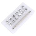 thumbnail image 1 of 12Pcs Stamping Punch Tool Plants Animals Pattern DIY Leather Craft Carving Stamper + 1Pc Handle, 1 of 14
