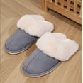 thumbnail image 3 of Women's Memory Foam Slippers - Slip-On Suede Scuff with Foot Arch Pad
 & Faux Fur Lining  Indoor Outdoor House Shoes, 3 of 10