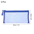 thumbnail image 2 of Uxcell Bolsa de Archivo A6 Bolsillos de Almacenamiento Bolsas de Cremallera de Malla, Azul 6 Paquete, 2 of 5