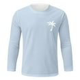 thumbnail image 4 of Men's Plus Size Tshirts Round Neck Long Sleeved T Shirt Spring Summer Tee Shirt Tops, 4 of 4