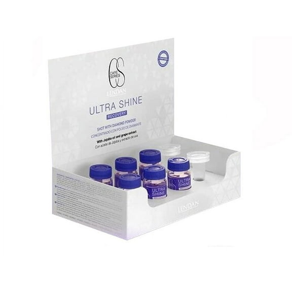 Lendan Care Series Ultra Shine Hair Recovery Shot with Diamond Powder, 6 Ampoules of 0.34fl.oz each - Concetrado con Polvo de Diamante