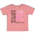 thumbnail image 3 of Inktastic Breast Cancer Awareness Fight, Care, Cure Boys or Girls Baby T-Shirt, 3 of 5