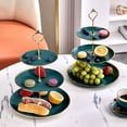 thumbnail image 4 of 3-Tier Dessert Stand | European-Style Luxury Snack Tray | Multi-Level Fruit & Candy Dish for Coffee Table | Plastic, 38x25x25cm, 4 of 6