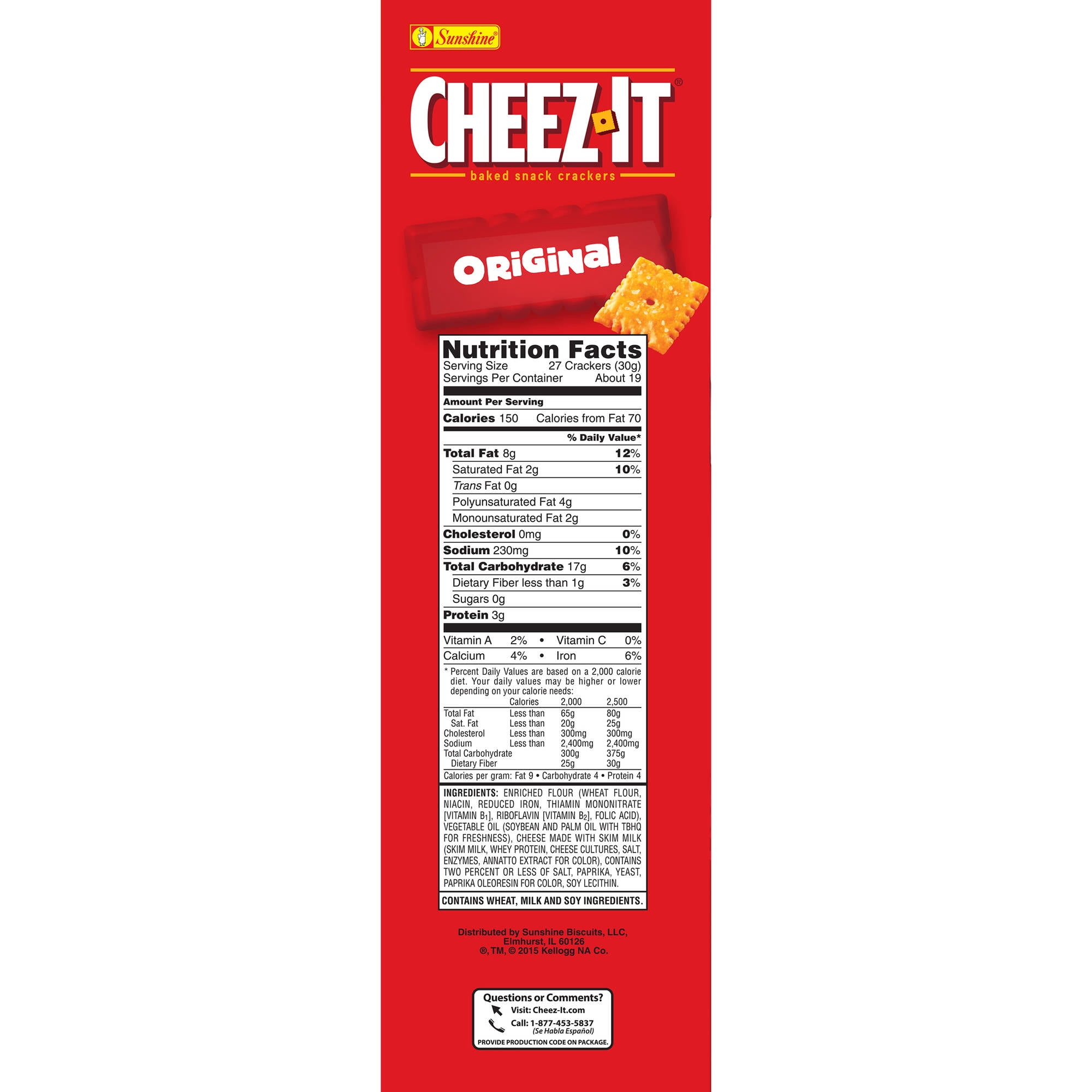 Cheez It Low Fat Nutrition Facts Nutrition Ftempo