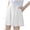 White, variant on Birthday Party Sports Shorts for Girls, Lightweight Polyester Blend, Breathable Casual Fit, Elastic Waistband, Mid-Thigh Length, Machine Washable