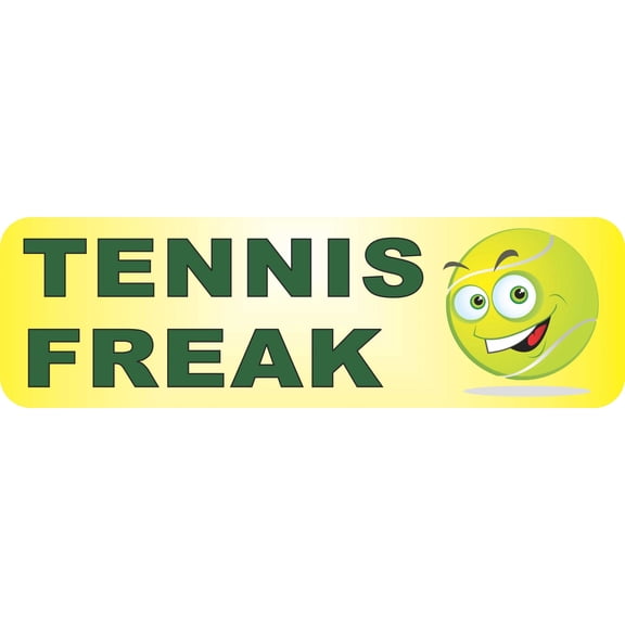 StickerTalk Tennis Freak Magnet, 10 inches x 3 inches