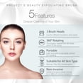 thumbnail image 3 of Project E Beauty Portable Electric Facial Brush 360° Rotating Face Cleanser Travel Cleansing Brush Set with 3 Exfoliating Brush Heads for Men & Women Use, 3 of 5