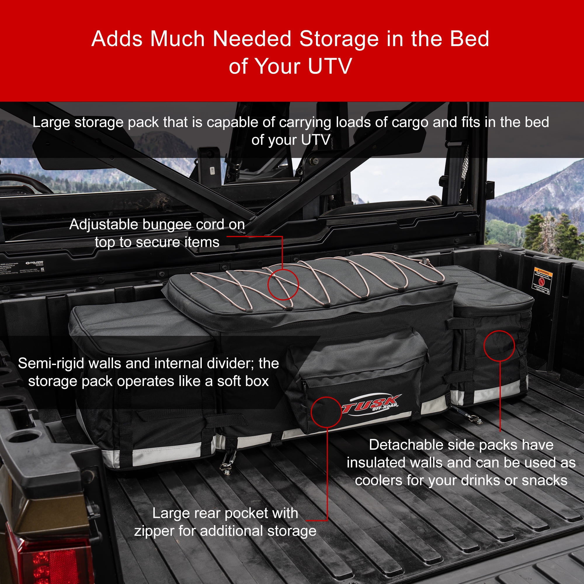 Tusk Modular UTV Storage Pack Black