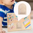 thumbnail image 4 of Bisagras Puerta de madera Tablero ocupado Material de bricolaje Habilidad práctica Actividad de aprendizaje para jardín de infantes Niño Niña Regalo Hugo tablero ocupado, 4 of 8